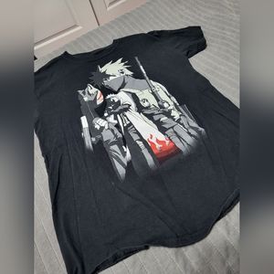 naruto shippuden kakashi anime black t shirt